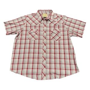 Wrangler Western Plaid Short Sleeve Shirt 2XL – Easy Care Pearl Snap